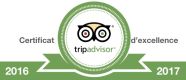 Certificats d'excellence TripAdvisor